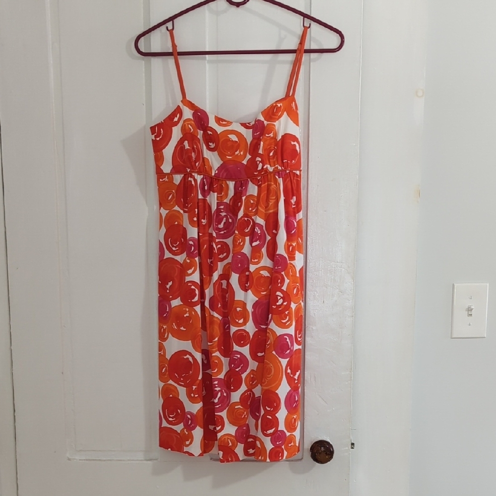 Vibrant Orange and Pink Women's Dress